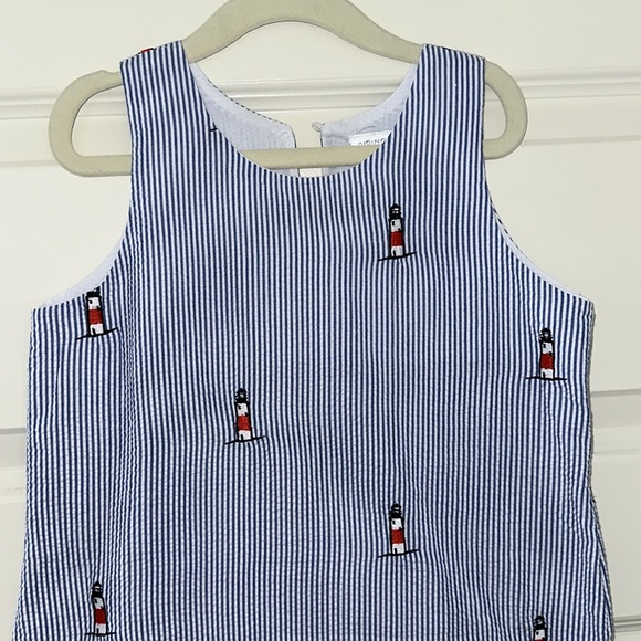 Girls 6 Piping Prints Lighthouse Dress - Picture 3 of 8